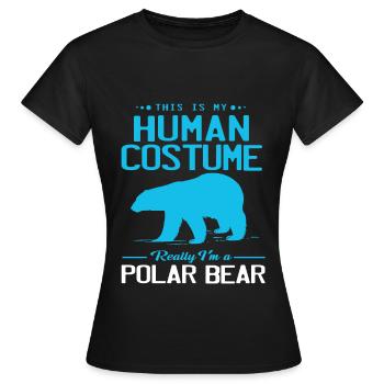 Ours polaire Arctique Groenland Islande Pôle Nord - T-shirt Femme - noir - Devant - AI Model Female 172 dark (172cm)