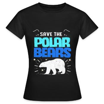 Polar bear - Women's T-Shirt - black - Front - AI Model Female 172 dark (172cm)