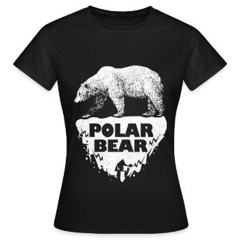 Polar bear - Women's T-Shirt - black - Front - AI Model Female 172 dark (172cm)