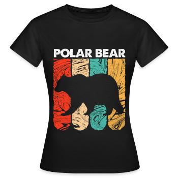 Polar bear - Women's T-Shirt - black - Front - AI Model Female 172 dark (172cm)