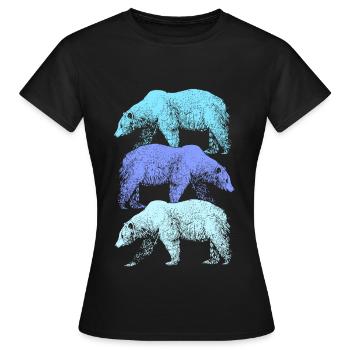 Ours polaire Arctique Groenland Islande Pôle Nord - T-shirt Femme - noir - Devant - AI Model Female 172 dark (172cm)