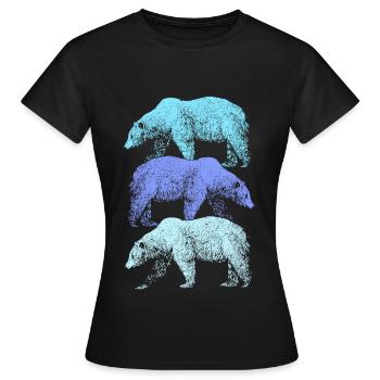 Eisbär - Frauen T-Shirt - Schwarz - Vorne - AI Model Female 172 dark (172cm)