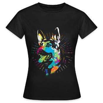 Chien de berger allemand chien de garde IPO chien de service - T-shirt Femme - noir - Devant - AI Model Female 172 dark (172cm)