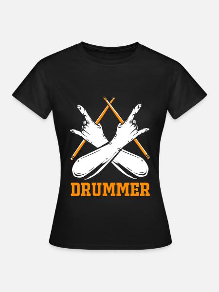 Schlagzeuger Drummer Musik Instrument Trommel Band - Frauen T-Shirt - Schwarz