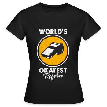 Referee - Women's T-Shirt - black - Front - AI Model Female 172 dark (172cm)