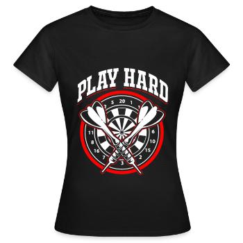 Fléchettes Team Fléchettes Bullseye Fléchettes - T-shirt Femme - noir - Devant - AI Model Female 172 dark (172cm)
