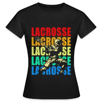 Lacrosse - T-shirt Femme - noir - Devant - AI Model Female 172 dark (172cm)