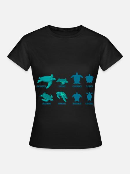 Cadeau d'espèce de tortue pour les plongeurs - T-shirt Femme - noir