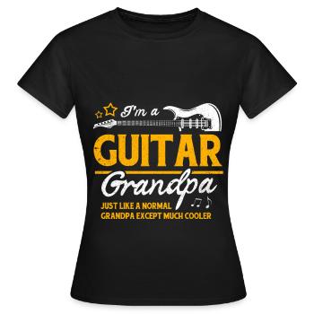 guitar - Women's T-Shirt - black - Front - AI Model Female 172 dark (172cm)
