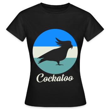 Robe de plumes de plumage oiseau plume perroquet cacatoès - T-shirt Femme - noir - Devant - AI Model Female 172 dark (172cm)
