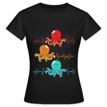 Kraken - Frauen T-Shirt - Schwarz - Vorne - AI Model Female 172 dark (172cm)