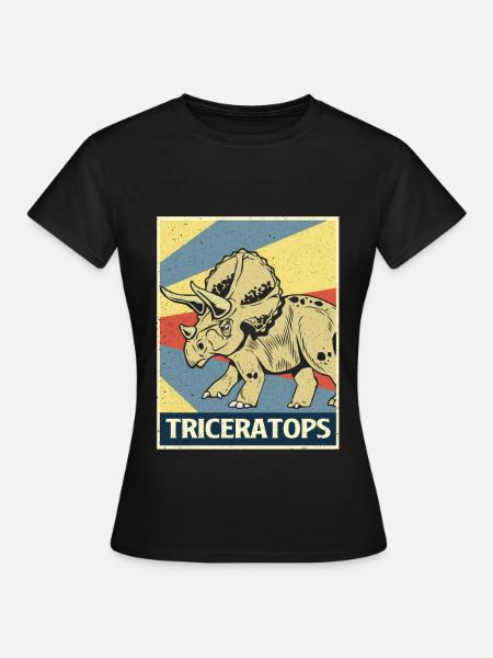 Triceratops - Koszulka damska - czarny