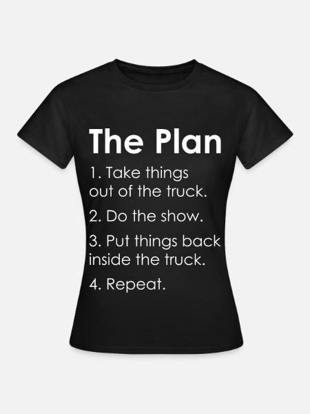 STAGEHAND CREW PLAN lighting technician gift - Women's T-Shirt - black