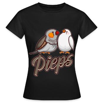 PIEPS ZEBRAFINK cadeau rétro pour pinsons zébrés - T-shirt Femme - noir - Devant - AI Model Female 172 dark (172cm)