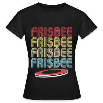 Frisbee - Women's T-Shirt - black - Front - AI Model Female 172 dark (172cm)
