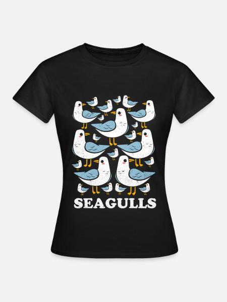 Möwe - Frauen T-Shirt - Schwarz