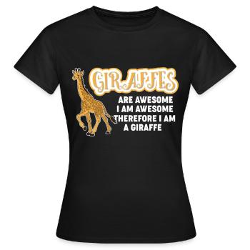 Giraffen sind fantastisch - Frauen T-Shirt - Schwarz - Vorne - AI Model Female 172 dark (172cm)