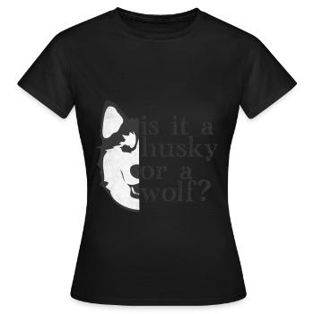 Husky - T-shirt Femme - noir - Devant - AI Model Female 172 dark (172cm)