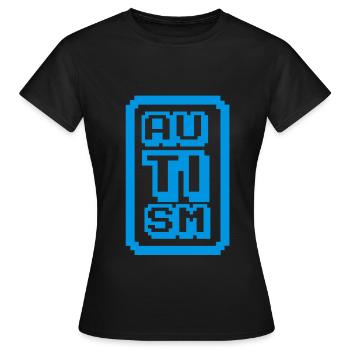 Autisme - T-shirt Femme - noir - Devant - AI Model Female 172 dark (172cm)