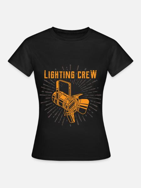 LIGHTING CREW light retro light technician gift - Women's T-Shirt - black