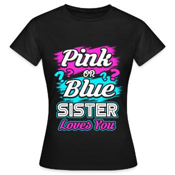 Grossesse soeur - T-shirt Femme - noir - Devant - AI Model Female 172 dark (172cm)