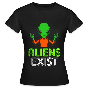 Alien - Frauen T-Shirt - Schwarz - Vorne - AI Model Female 172 dark (172cm)