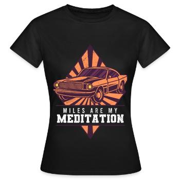 MUSCLE CAR Geschenk US Car Treffen für Auto - Frauen T-Shirt - Schwarz - Vorne - AI Model Female 172 dark (172cm)