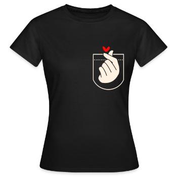 K-Pop Kdrama - Frauen T-Shirt - Schwarz - Vorne - AI Model Female 172 dark (172cm)