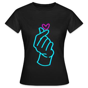 K-Pop Korea Pop Kdrama Kpop Corée Coréenne - T-shirt Femme - noir - Devant - AI Model Female 172 dark (172cm)