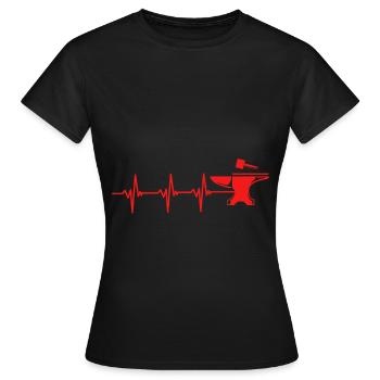 Schmied Amboss - Frauen T-Shirt - Schwarz - Vorne - AI Model Female 172 dark (172cm)