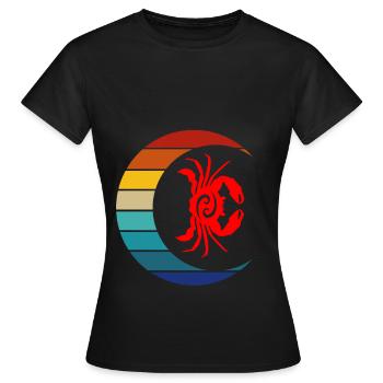 Sternzeichen Krebs - Frauen T-Shirt - Schwarz - Vorne - AI Model Female 172 dark (172cm)