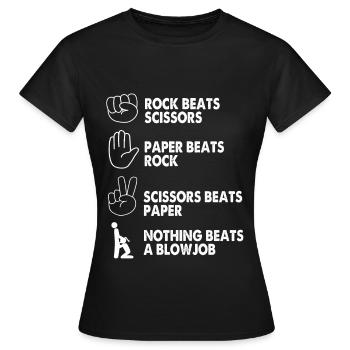Stone Scissors Paper - Women's T-Shirt - black - Front - AI Model Female 172 dark (172cm)
