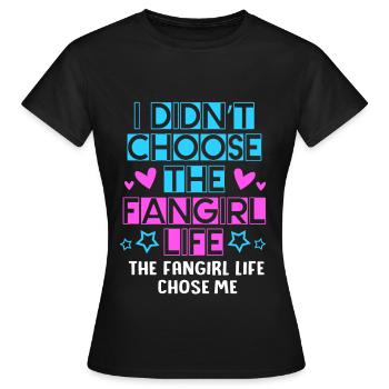 K-Pop Fan Korea Fangirl - T-shirt Femme - noir - Devant - AI Model Female 172 dark (172cm)
