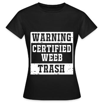 Anime Weeb Trash - T-shirt Femme - noir - Devant - AI Model Female 172 dark (172cm)