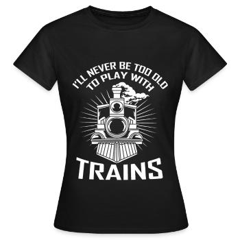 Modéliser locomotive locomotive locomotive train - T-shirt Femme - noir - Devant - AI Model Female 172 dark (172cm)