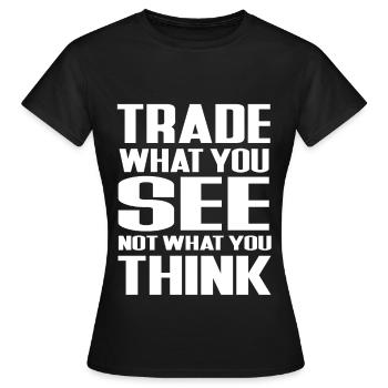 Bourse - T-shirt Femme - noir - Devant - AI Model Female 172 dark (172cm)