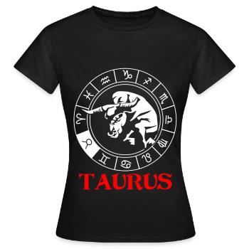 Stier Sternzeichen - Frauen T-Shirt - Schwarz - Vorne - AI Model Female 172 dark (172cm)