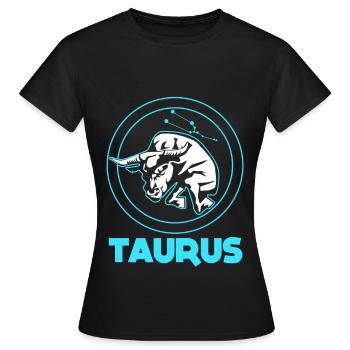 Sternzeichen Stier - Frauen T-Shirt - Schwarz - Vorne - AI Model Female 172 dark (172cm)