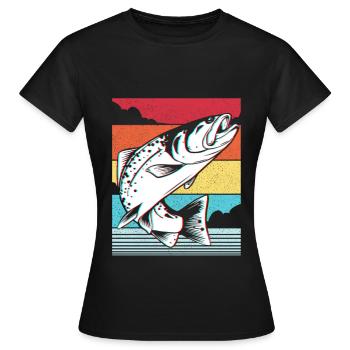 Poissons Carpes de brochet - T-shirt Femme - noir - Devant - AI Model Female 172 dark (172cm)