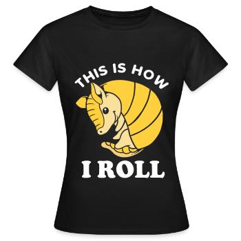 Armadillo Ceinture Guerteltier Ceinture Ceinture - T-shirt Femme - noir - Devant - AI Model Female 172 dark (172cm)
