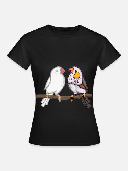 Cebra pinzones cebra pinzón magníficos pinzones amantes de las aves - Camiseta mujer - negro