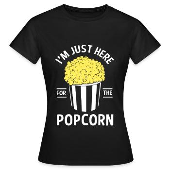 Popcorn cinéaste - T-shirt Femme - noir - Devant - AI Model Female 172 dark (172cm)
