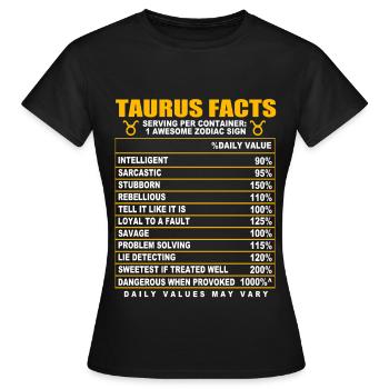 Stier Sternzeichen - Frauen T-Shirt - Schwarz - Vorne - AI Model Female 172 dark (172cm)