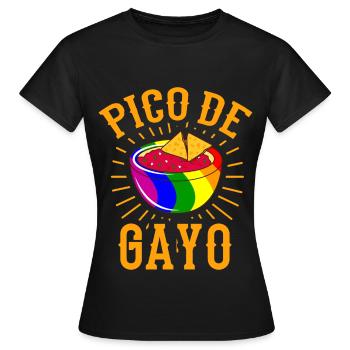 PICO DE GAYO LGBT Pride Gay Pride Month LGBTQ - T-shirt Femme - noir - Devant - AI Model Female 172 dark (172cm)