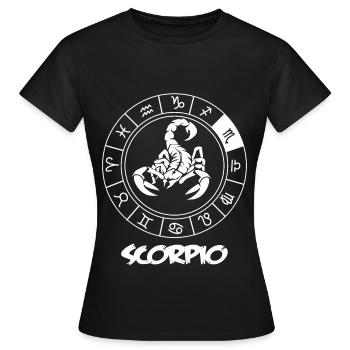 Skorpion Sternzeichen - Frauen T-Shirt - Schwarz - Vorne - AI Model Female 172 dark (172cm)