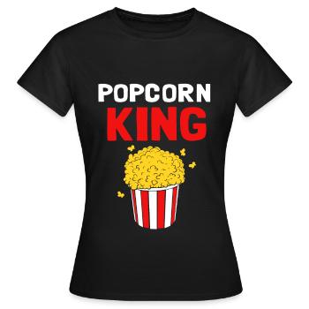 Popcorn Roi - T-shirt Femme - noir - Devant - AI Model Female 172 dark (172cm)