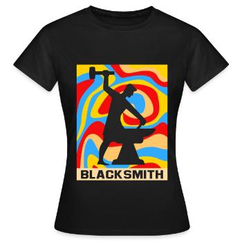 Amboss Schmiedekunst - Frauen T-Shirt - Schwarz - Vorne - AI Model Female 172 dark (172cm)