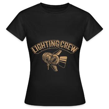 LIGHTING CREW Theater Lighting Technician - Women's T-Shirt - black - Front - AI Model Female 172 dark (172cm)