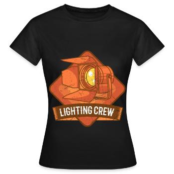 LIGHTING CREW VINTAGE LIGHTING TECHNICIAN - Women's T-Shirt - black - Front - AI Model Female 172 dark (172cm)