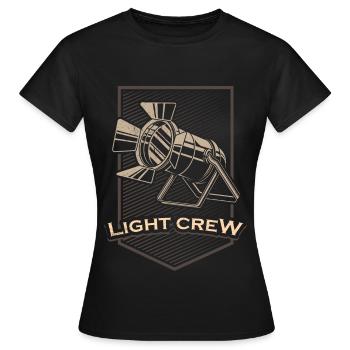 Light Crew Vintage Lighting Technician - Women's T-Shirt - black - Front - AI Model Female 172 dark (172cm)